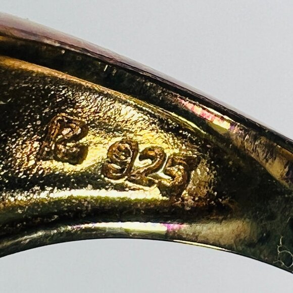 Ross Simons Ring Lab-Created Blue Sapphire Vermeil Gold Over 925 Silver Sz 5.75 - Picture 5 of 7